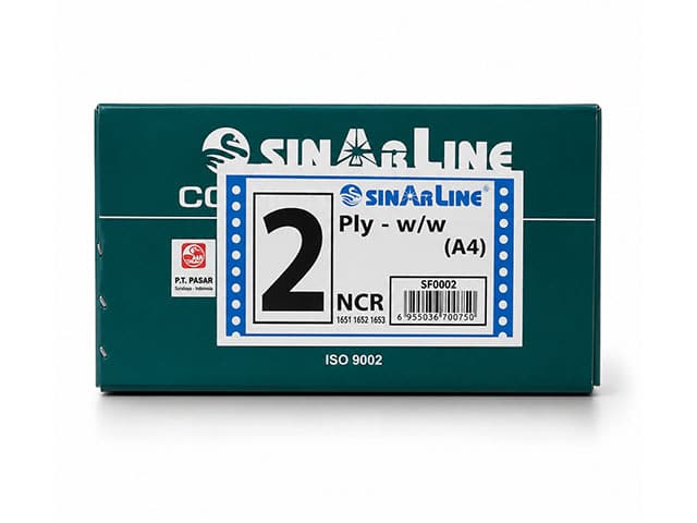 Papier Listing A4 2 Plis SINARLINE | Imprimante Matricielle