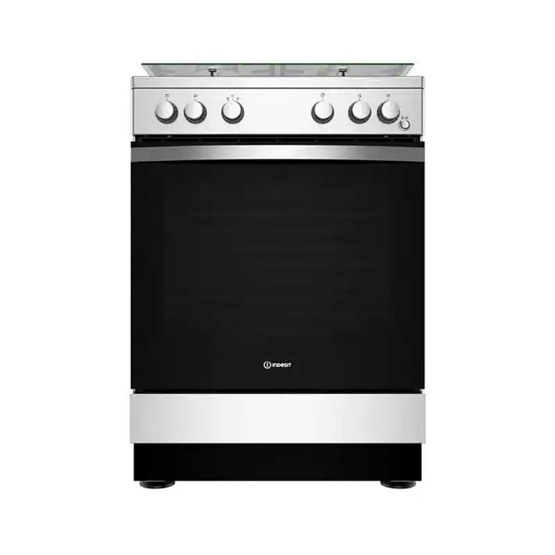 Cuisinière Indesit 4 Feux à Gaz 60X60 Four à Gaz Gris IS67G1PCX/MEA