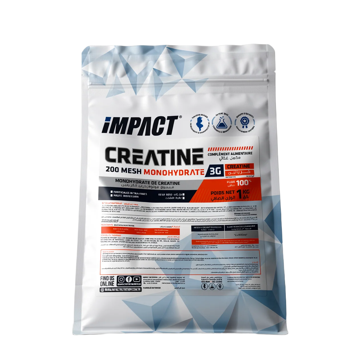 Créatine Monohydrate 1kg